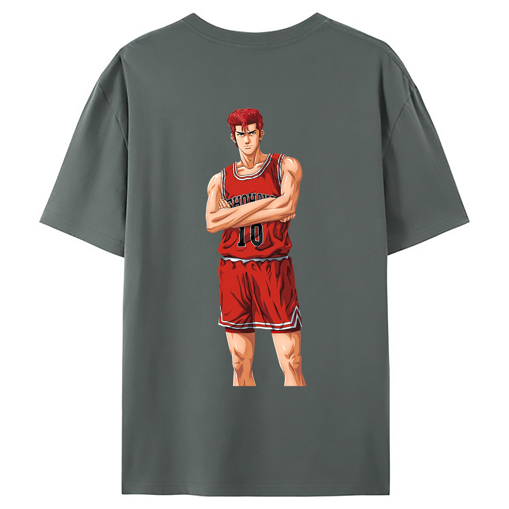 （画像用） SLAM DUNK／スラムダンク 綿100％ メンズ半袖Tシャツ（バックプリント） 通気性